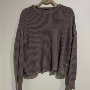 Brandy Melville Dusty Mauve Knit Crewneck Sweater